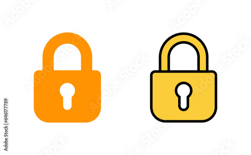Lock icon set for web and mobile app. Padlock sign and symbol. Encryption icon. Security symbol