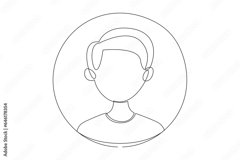 Continuous one line drawing People avatars with people's faces concept. Doodle vector illustration. Continuous one line drawing People avatars with people's faces concept. Doodle vector illustration.