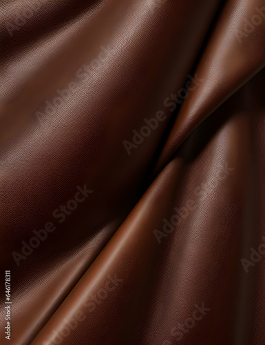 Brown background with leather fabric texture curves