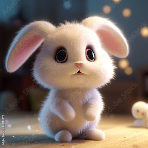 cute and adorable 3d rabbit