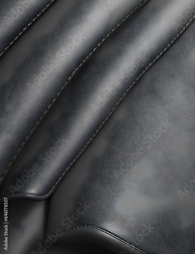 Gray background with leather fabric texture curves