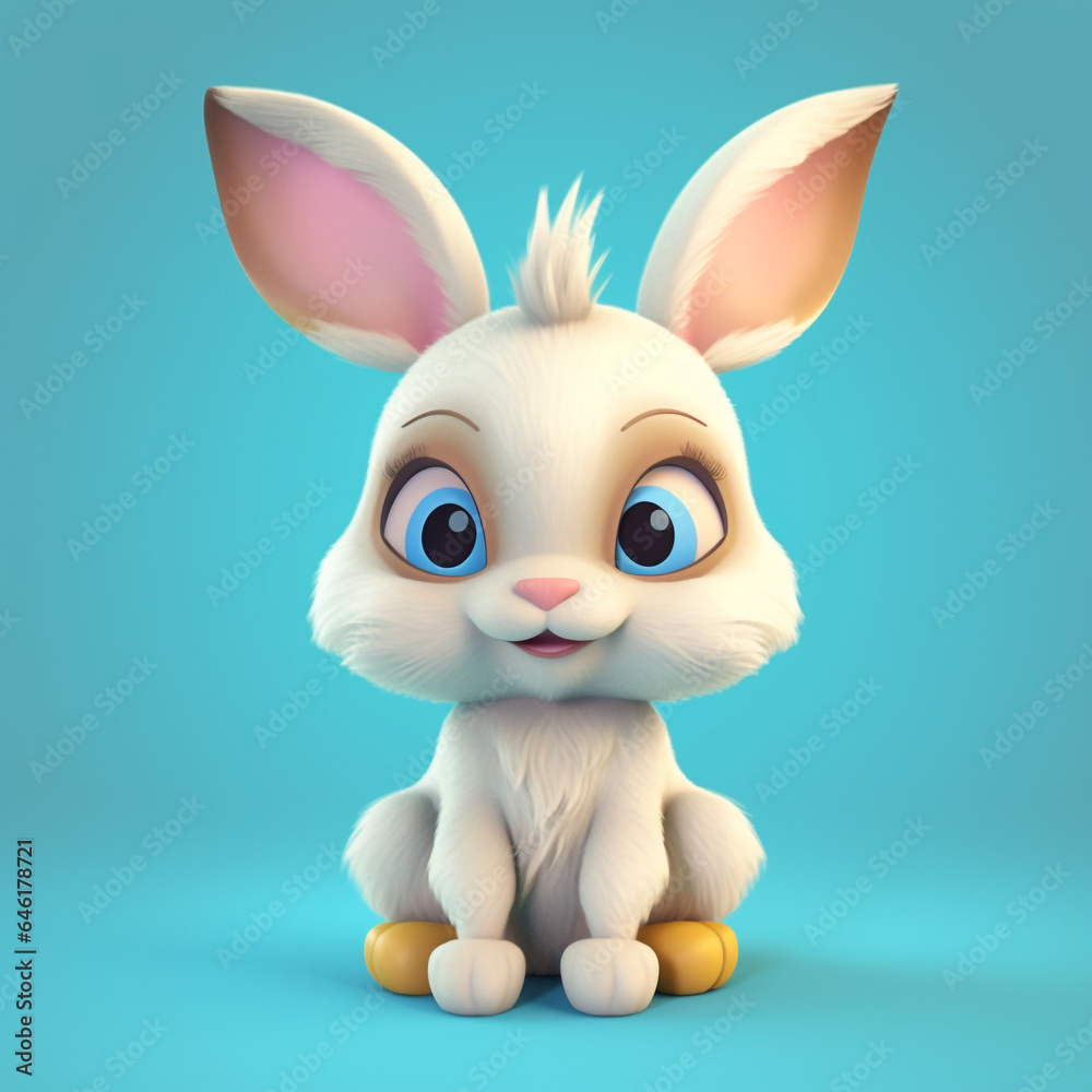 cute and adorable 3d rabbit