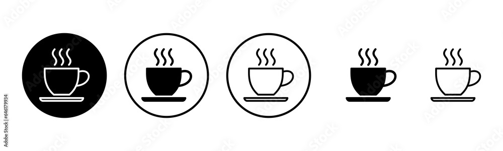 coffee cup icon set illustration. cup a coffee sign and symbol coffee cup icon set illustration. cup a coffee sign and symbol