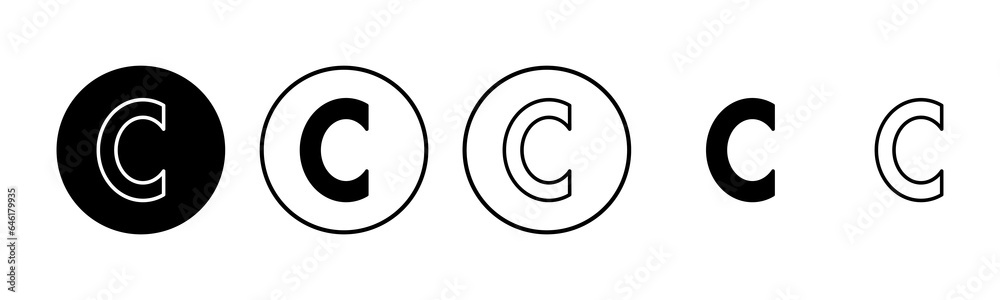 Copyright icon set illustration. copyright sign and symbol Copyright icon set illustration. copyright sign and symbol