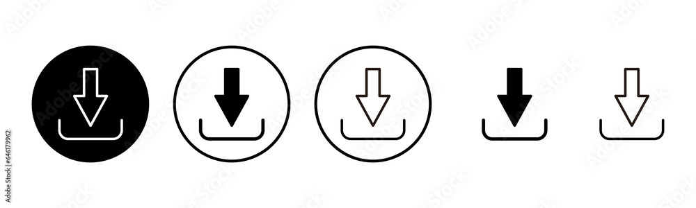 Download icon set illustration. Download sign and symbol Download icon set illustration. Download sign and symbol