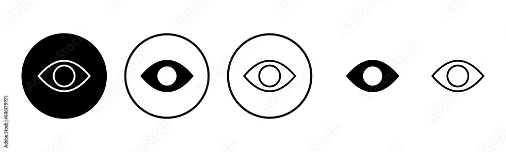 Eye icon set illustration. Eye sign and symbol. Look and Vision icon.