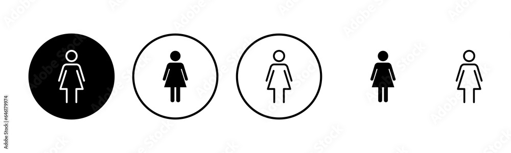 Female icon set illustration. woman sign and symbol Female icon set illustration. woman sign and symbol