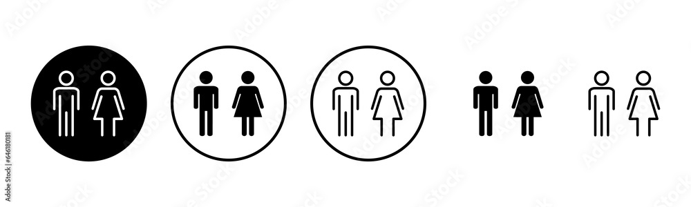 Man and woman icon set illustration. male and female sign and symbol. Girls and boys Man and woman icon set illustration. male and female sign and symbol. Girls and boys
