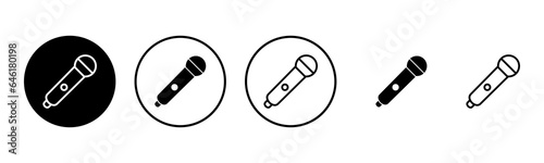 Microphone icon vector illustration. karaoke sign and symbol