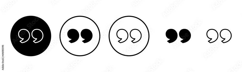Quote icon set illustration. Quotation mark sign and symbol Quote icon set illustration. Quotation mark sign and symbol