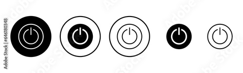 Power icon set illustration. Power Switch sign and symbol. Electric power