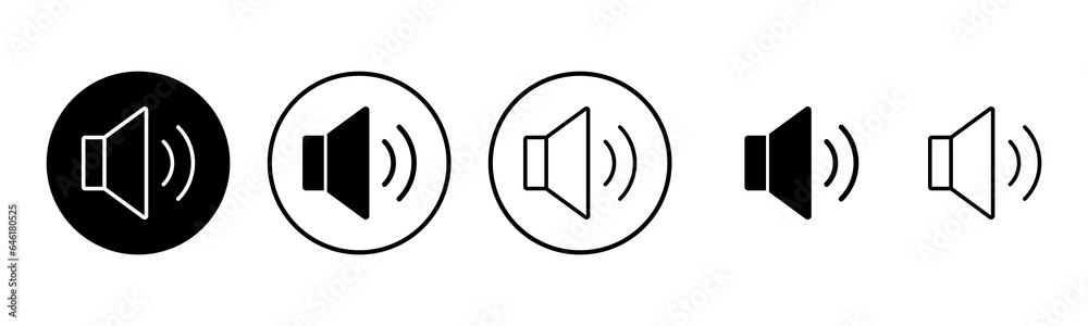 Speaker icon set illustration. volume sign and symbol. loudspeaker icon ...