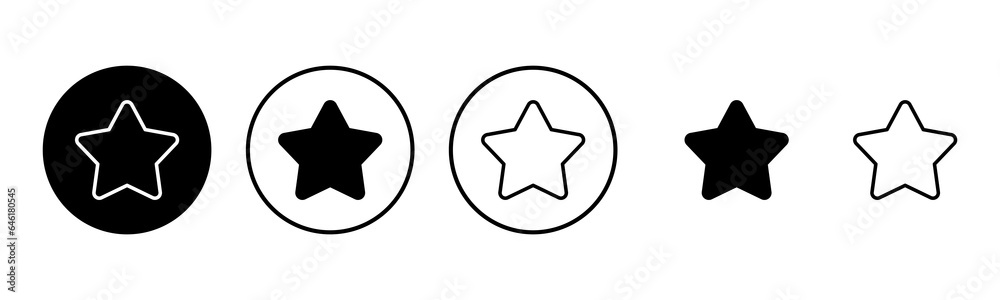 Star Icon set illustration. rating sign and symbol. favourite star icon