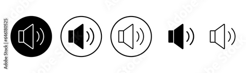 Speaker icon set illustration. volume sign and symbol. loudspeaker icon. sound symbol