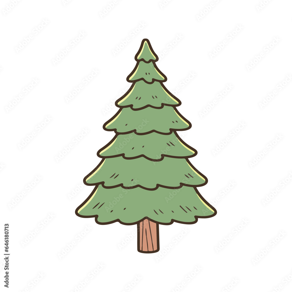 Tiny pine - Christmas tree. Easy drawing line work. Simple vector isolated on white background. Mini design for t-shirt, tattoo, invitation, emblem, stickers. Tiny pine - Christmas tree. Easy drawing line work. Simple vector isolated on white background. Mini design for t-shirt, tattoo, invitation, emblem, stickers.