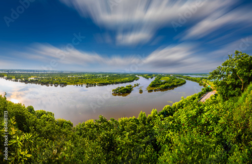 The ussuri river wetland landscape