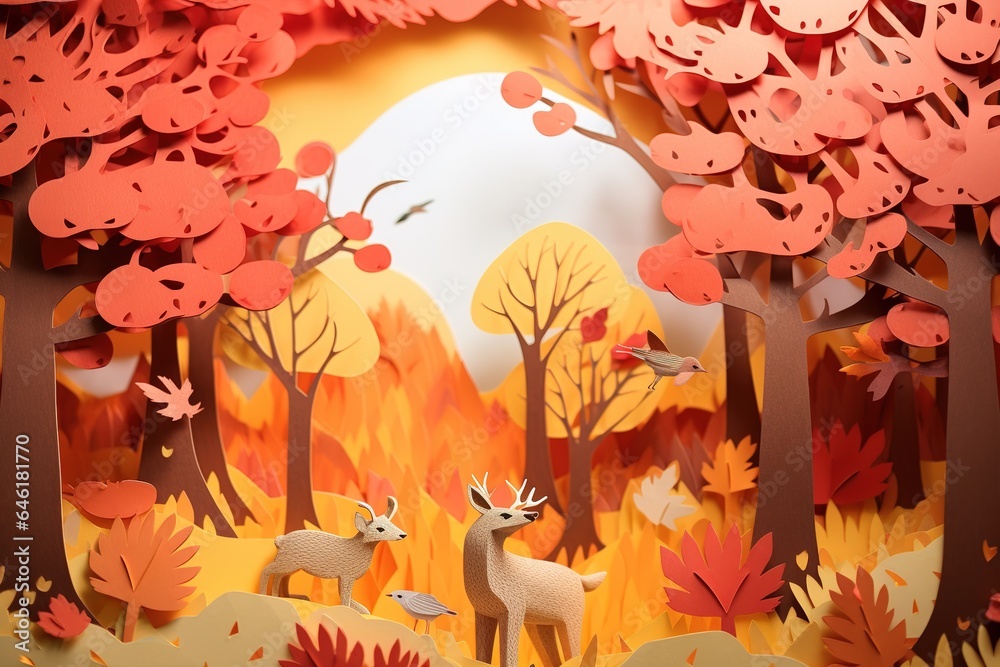 Fall Paper Landscape Fall Paper Landscape