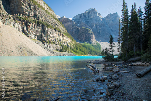 Beautiful view of Moraine Lake in Banff National Park in Canada
