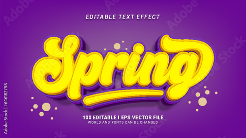 spring editable text effect
