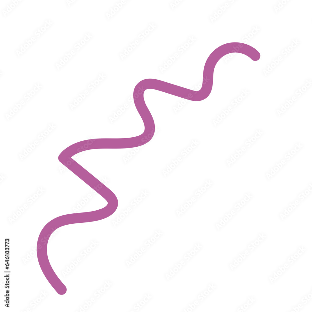 Fototapeta premium Pink Squiggles Lines Vectors 