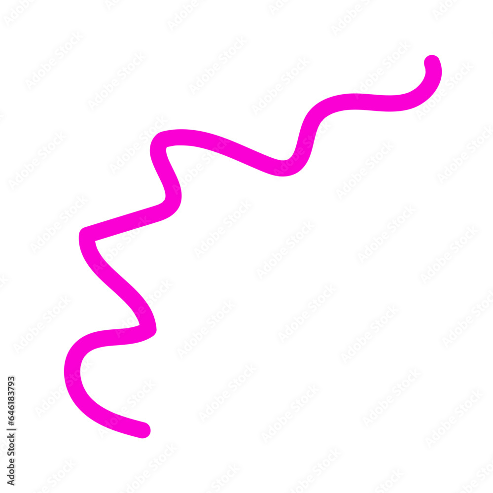 Pink Squiggles Lines Vectors 