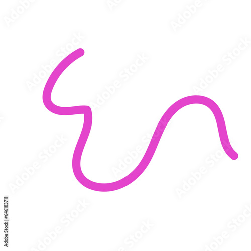 Pink Squiggles Lines Vectors 