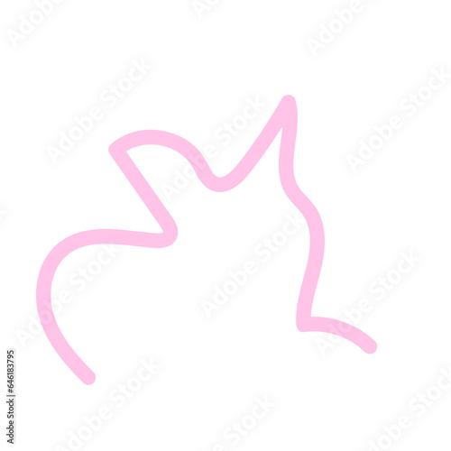 Wallpaper Mural Pink Squiggles Lines Vectors  Torontodigital.ca