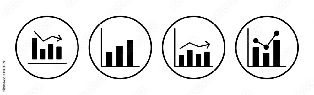 Growing graph Icon vector. Chart icon. Graph Icon
