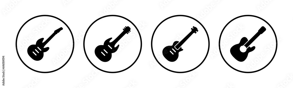 Guitar icon vector. musical instrument sign
