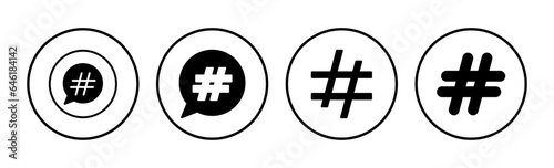 Hashtag icon vector. hashtag simbols