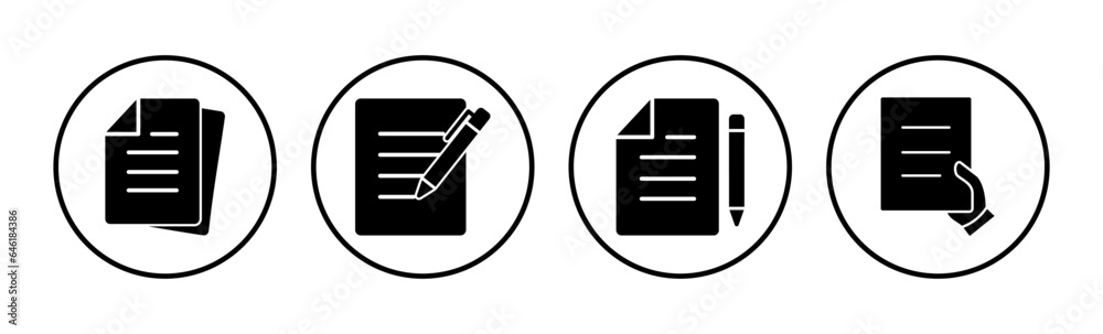 Document icon vector. Paper icon. File Icon Document icon vector. Paper icon. File Icon