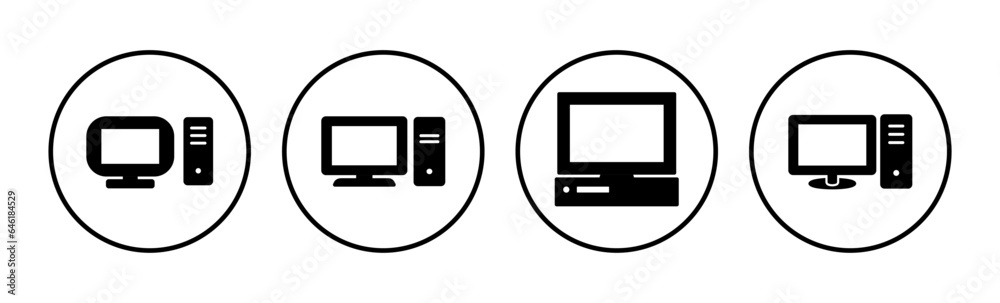 Computer icon vector. computer monitor icon. Computer icon vector. computer monitor icon.