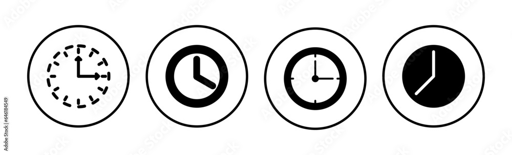 Clock icon. Time icon vector. Clock icon in trendy flat style isolated