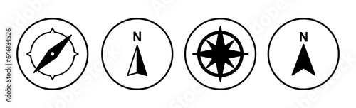 Compass icon vector. navigation icon