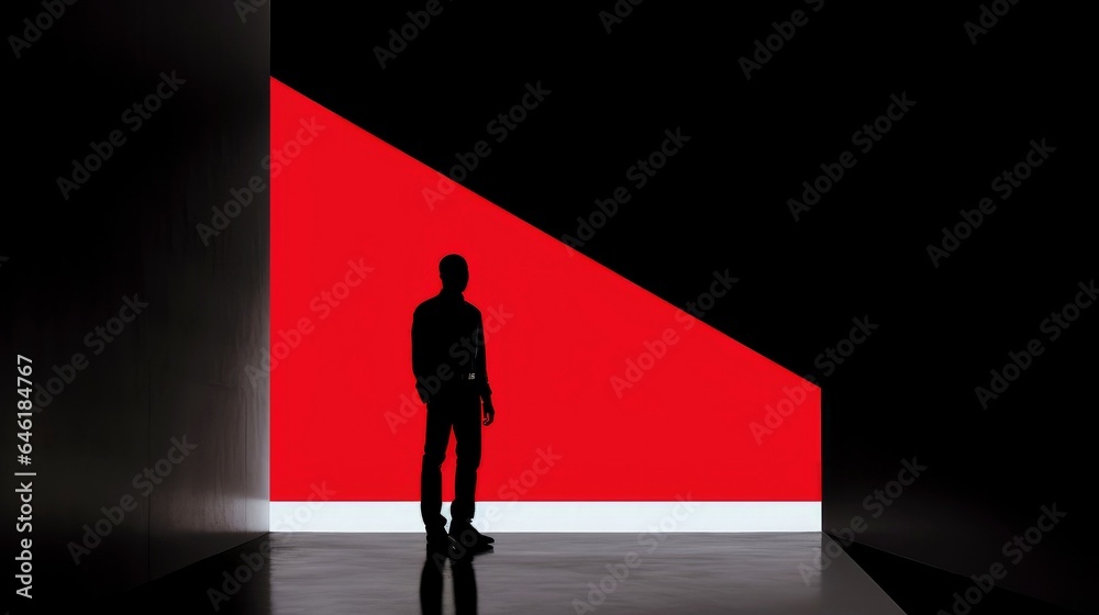 Symbol of unity for World AIDS Day, human with ribbon red, concept of helping those in need Symbol of unity for World AIDS Day, human with ribbon red, concept of helping those in need