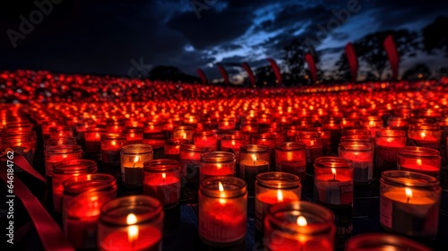 Hopeful Remembrance, A Solemn Candlelight Vigil Against Heartwarming Designs on World AIDS Day © AITTHIPHONG