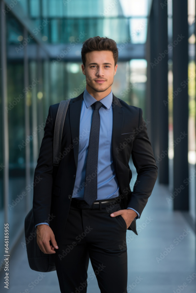 Confident Businessman Ready to Work - Generative AI Confident Businessman Ready to Work - Generative AI