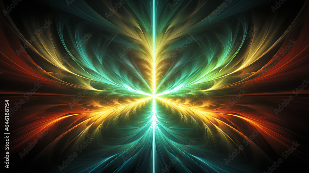 Obraz premium Christmas Tree Fractal Burst