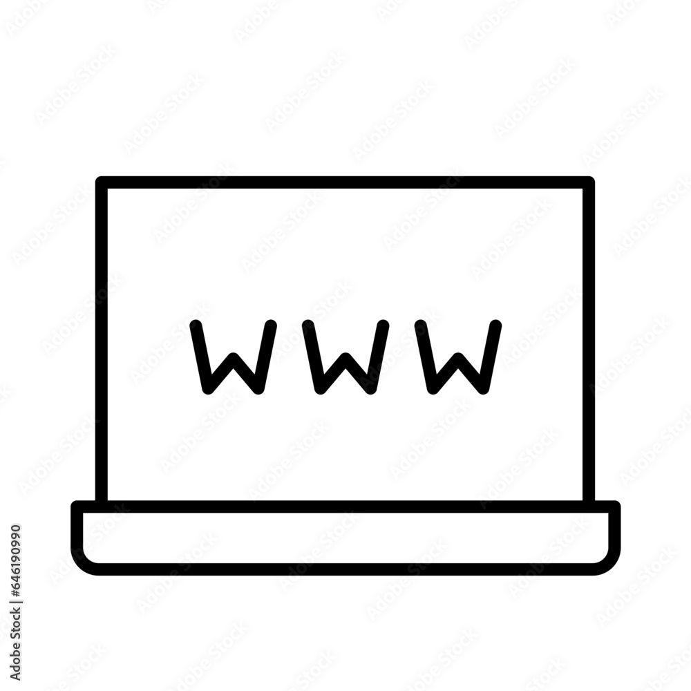 Website digital marketing icon with black outline style. symbol, website, internet, communication, information, business, computer. Vector Illustration Website digital marketing icon with black outline style. symbol, website, internet, communication, information, business, computer. Vector Illustration