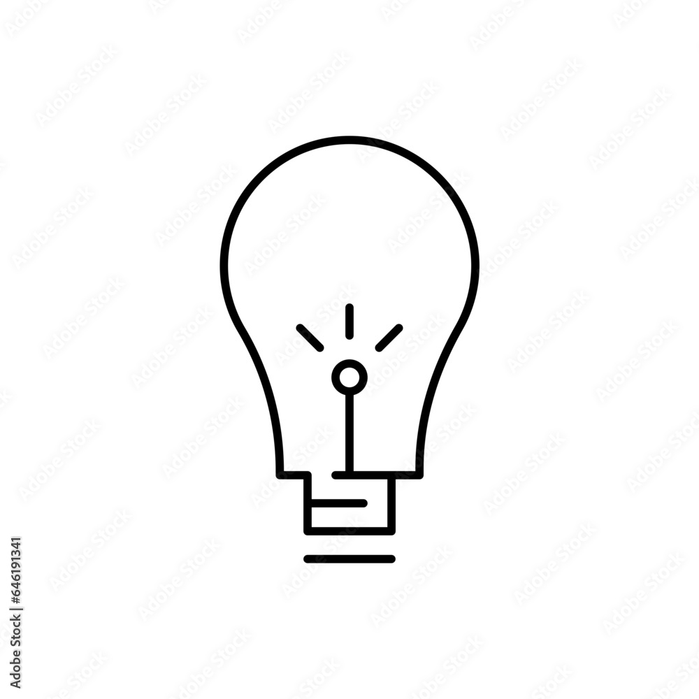 Idea digital marketing icon with black outline style. idea, creative, lightbulb, bulb, inspiration, concept, business. Vector Illustration Idea digital marketing icon with black outline style. idea, creative, lightbulb, bulb, inspiration, concept, business. Vector Illustration