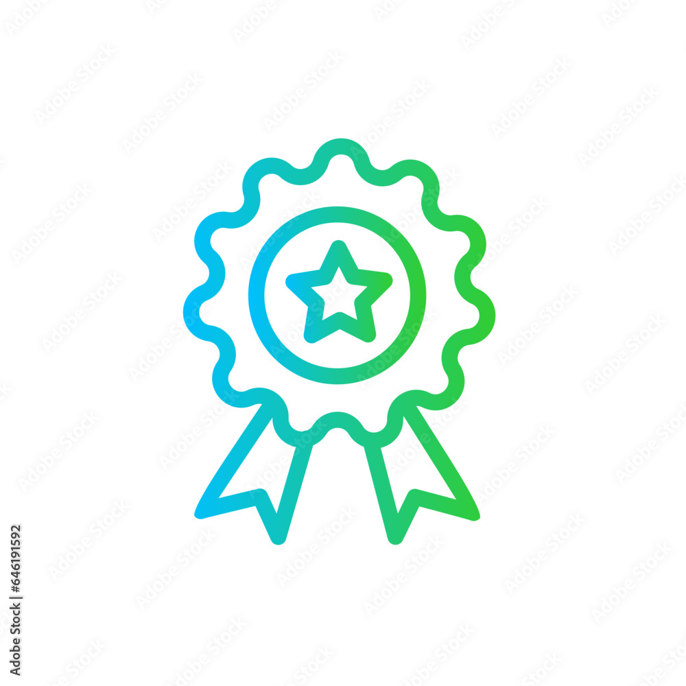 Rank digital marketing icon with blue and green gradient outline style. success, symbol, winner, best, award, reward, trophy. Vector Illustration Rank digital marketing icon with blue and green gradient outline style. success, symbol, winner, best, award, reward, trophy. Vector Illustration