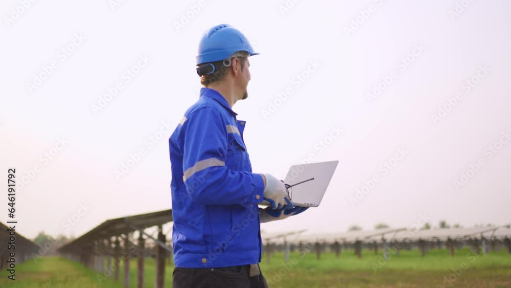 Professional engineer work to maintenance of photovoltaic panel system. Professional engineer work to maintenance of photovoltaic panel system.