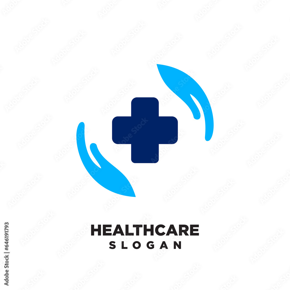 Obraz premium HealthCare Logo Design. suitable for your health care company or hospital. healthcare minimalist design logo. stylish vector logo