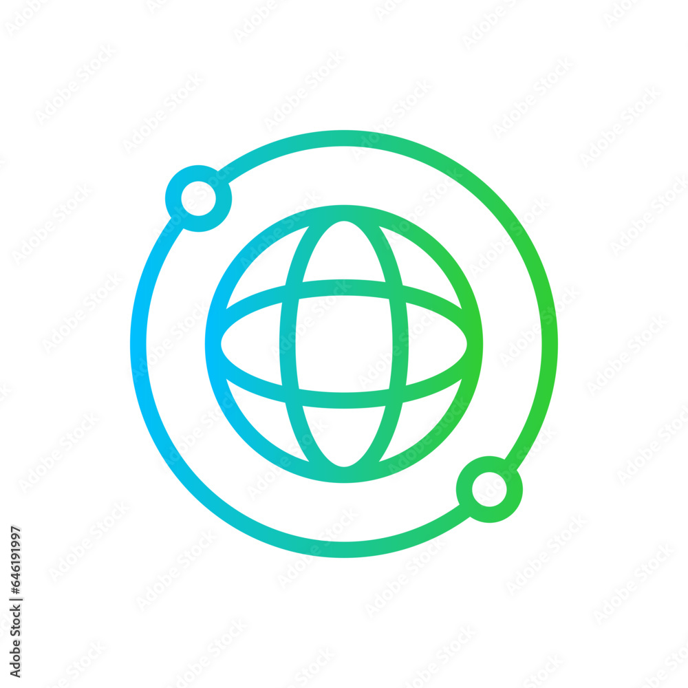 Seo and web digital marketing icon with blue and green gradient outline style. seo, web, business, internet, media, social, design. Vector Illustration Seo and web digital marketing icon with blue and green gradient outline style. seo, web, business, internet, media, social, design. Vector Illustration