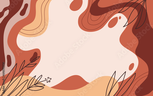 Hand drawn flat terracotta background