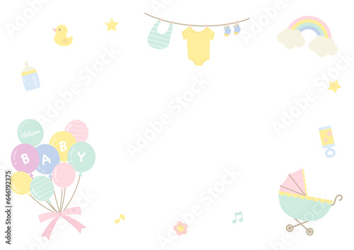 simple frame celebrate new born baby