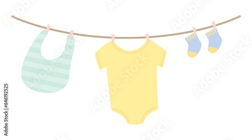 simple illustration of baby clothes