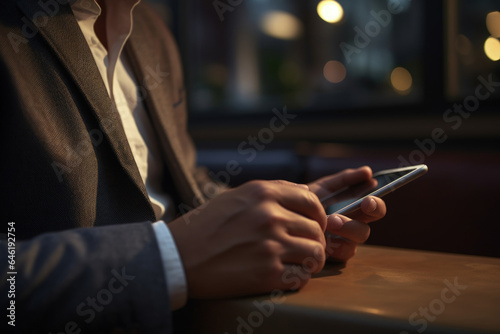 Man Using Smartphone for Mobile Banking and Payments