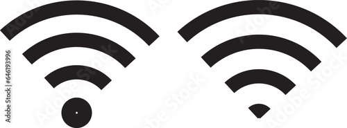 WIFI icon vector, wireless internet sign isolated on white background, flat style, vector illustration