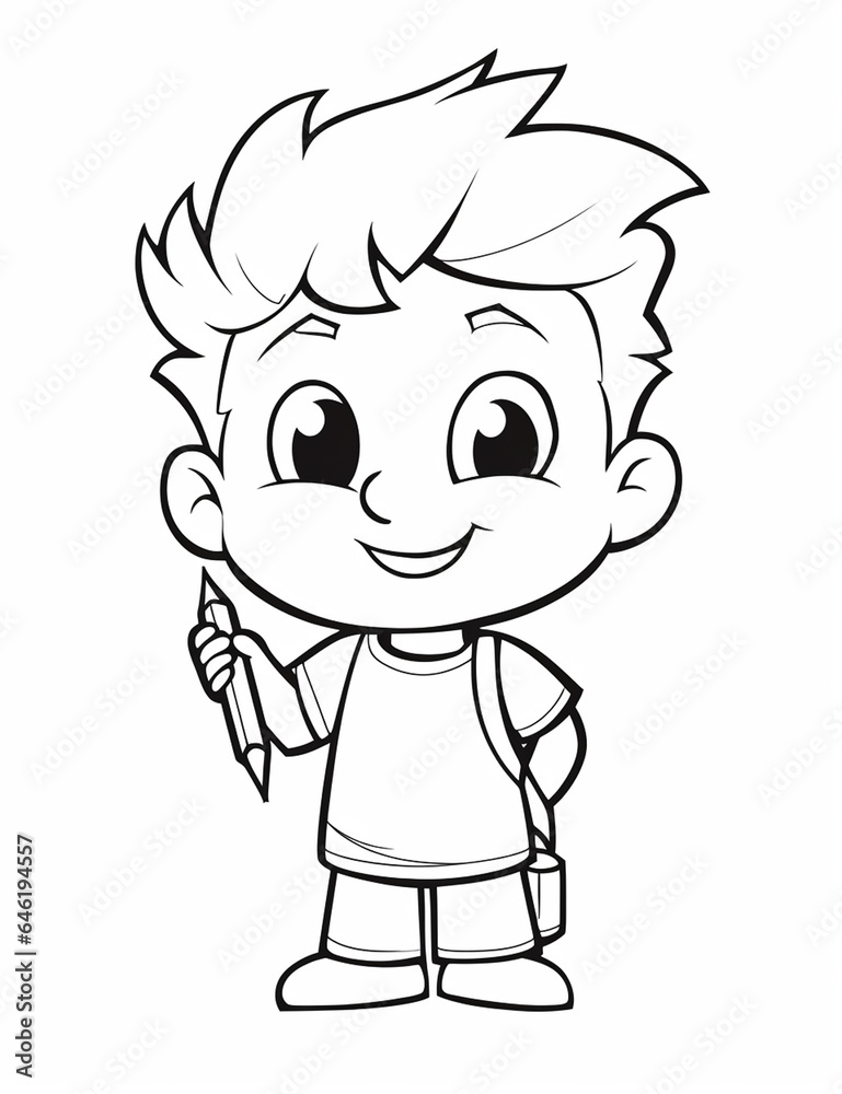 a cartoon coloring page a cartoon coloring page